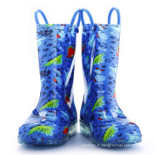 2020 Nouvelle mode imperméable PVC PVC Material Boots Anti for Rain Easy-On Handles Chaussures pour garçons